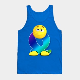 Letter Q Alphabet Smiley Monogram Face Emoji Shirt for Men Women Kids Tank Top